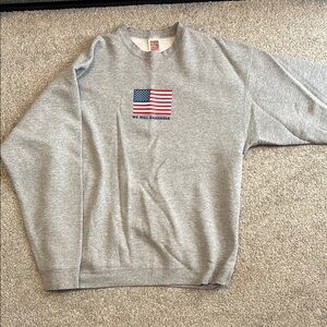 Fruit of the Loom Gray Crewneck Sweater Soft Cotton Blend